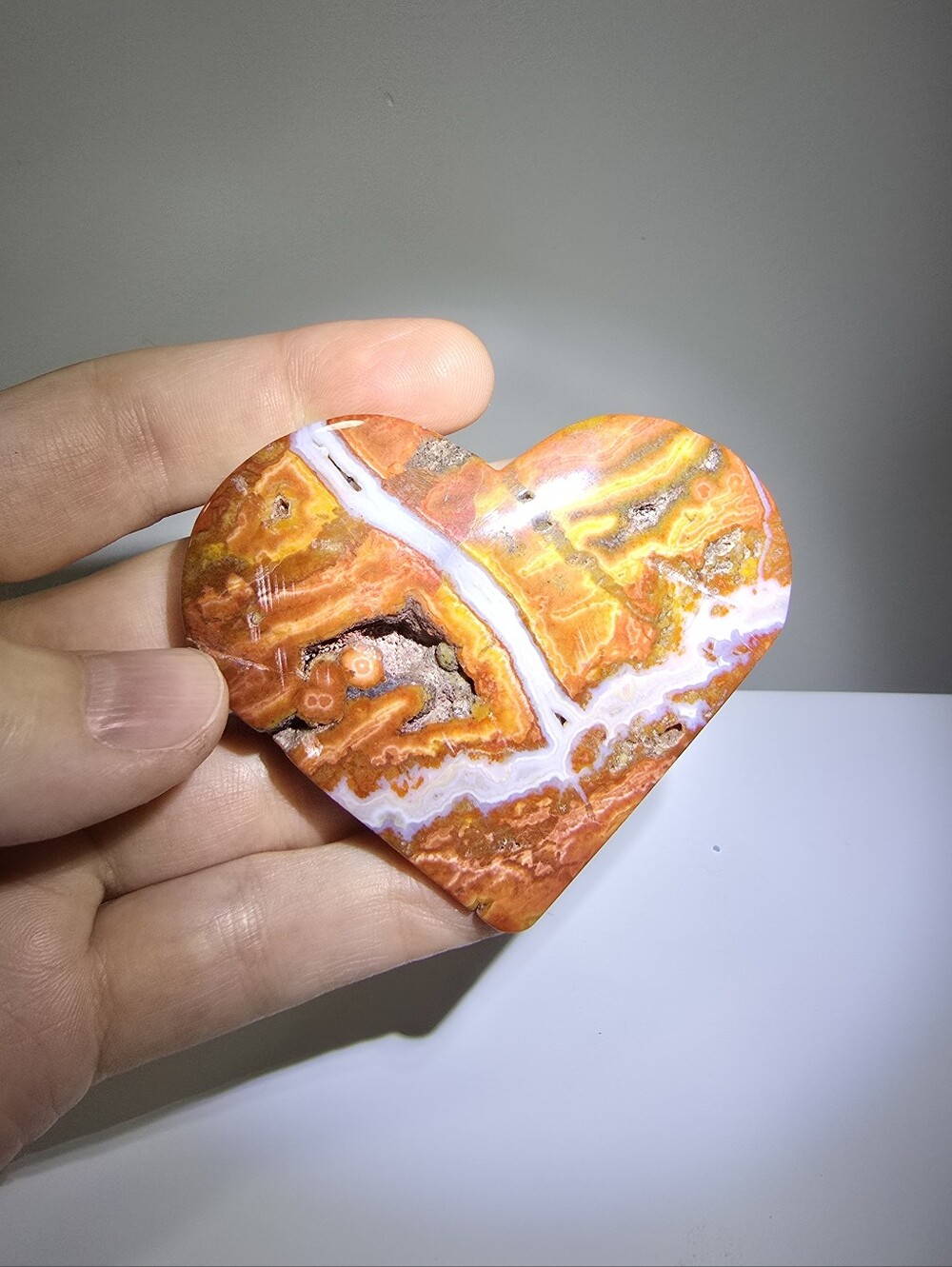 Ocean Jasper Crystal Heart #B
